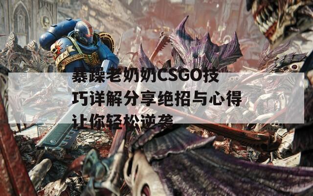 暴躁老奶奶CSGO技巧详解分享绝招与心得让你轻松逆袭
