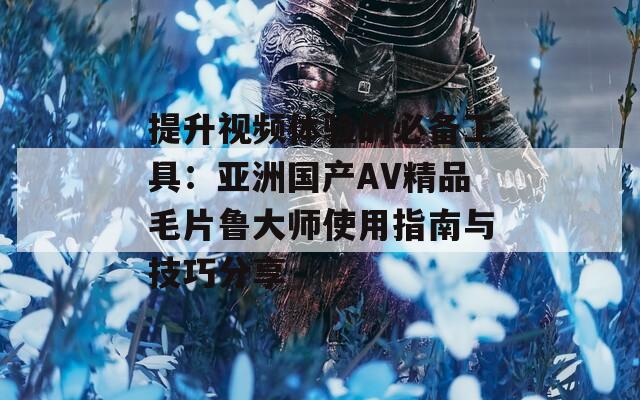 提升视频体验的必备工具：亚洲国产AV精品毛片鲁大师使用指南与技巧分享