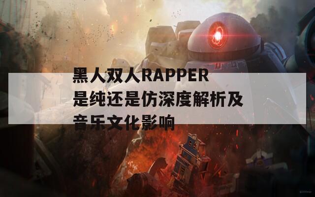 黑人双人RAPPER是纯还是仿深度解析及音乐文化影响