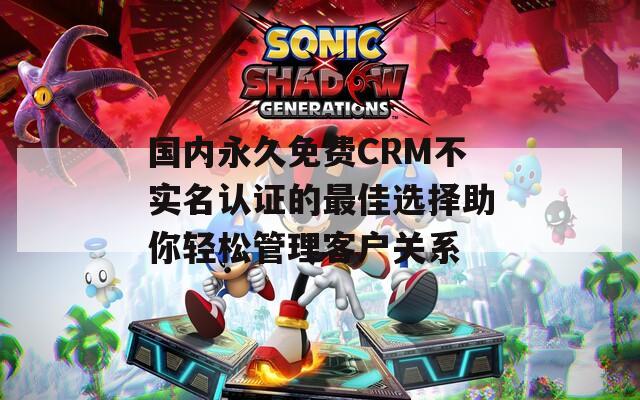 国内永久免费CRM不实名认证的最佳选择助你轻松管理客户关系