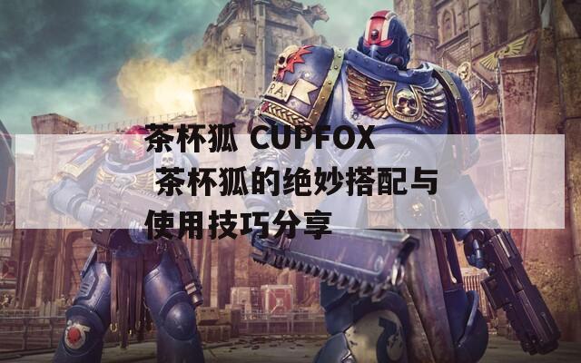 茶杯狐 CUPFOX 茶杯狐的绝妙搭配与使用技巧分享