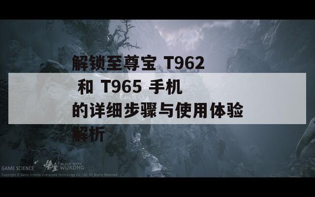 解锁至尊宝 T962 和 T965 手机的详细步骤与使用体验解析