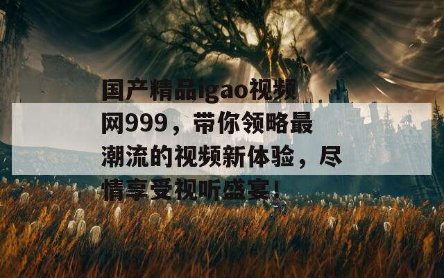 国产精品igao视频网999，带你领略最潮流的视频新体验，尽情享受视听盛宴！