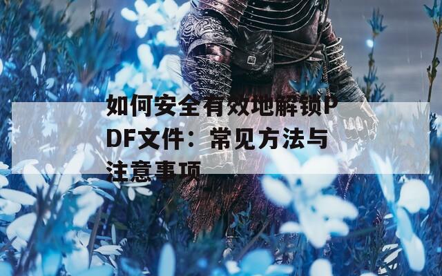 如何安全有效地解锁PDF文件：常见方法与注意事项