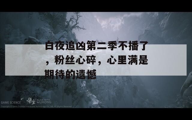 白夜追凶第二季不播了，粉丝心碎，心里满是期待的遗憾