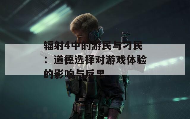 辐射4中的游民与刁民：道德选择对游戏体验的影响与反思
