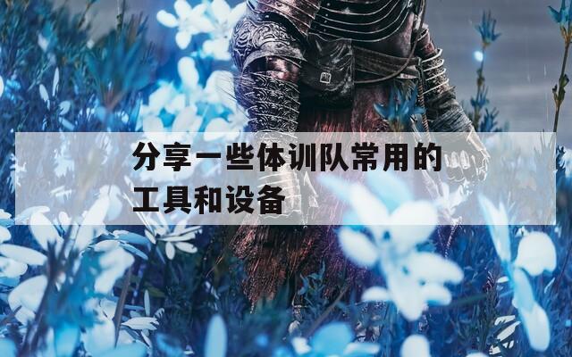 分享一些体训队常用的工具和设备
