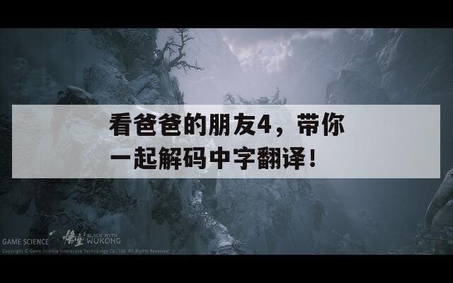 看爸爸的朋友4，带你一起解码中字翻译！