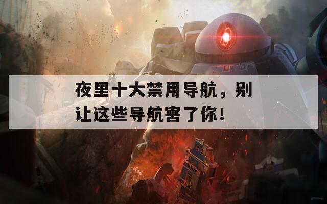 夜里十大禁用导航，别让这些导航害了你！