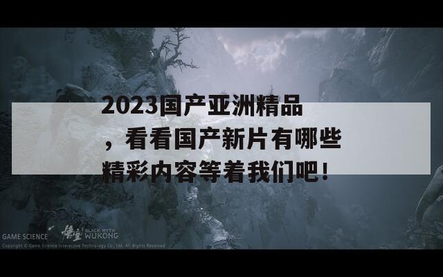 2023国产亚洲精品，看看国产新片有哪些精彩内容等着我们吧！