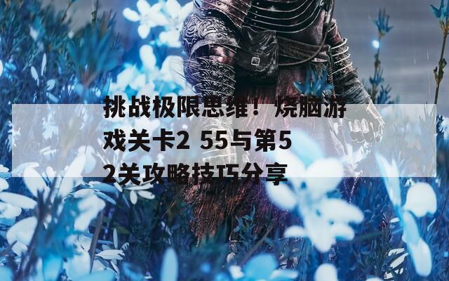 挑战极限思维！烧脑游戏关卡2 55与第52关攻略技巧分享
