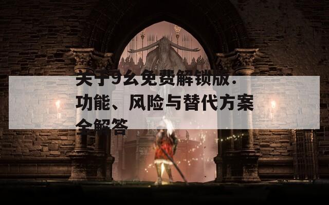 关于9幺免费解锁版：功能、风险与替代方案全解答