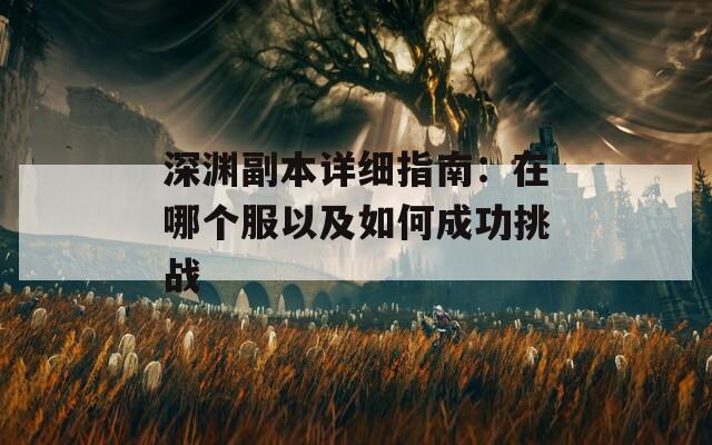 深渊副本详细指南：在哪个服以及如何成功挑战