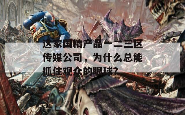 这家国精产品一二三区传媒公司，为什么总能抓住观众的眼球？