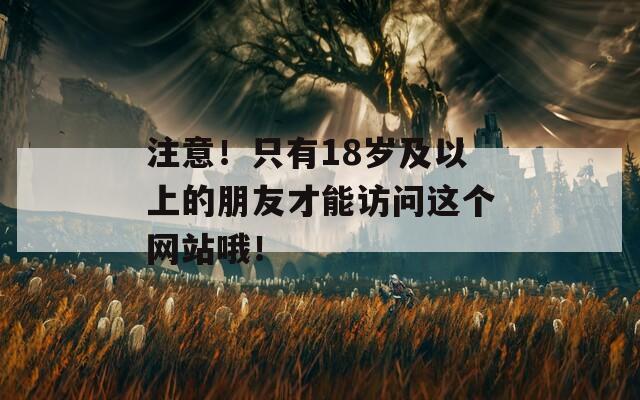 注意！只有18岁及以上的朋友才能访问这个网站哦！