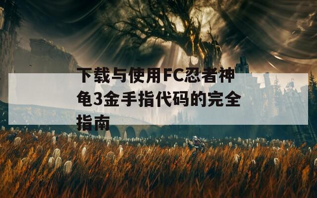 下载与使用FC忍者神龟3金手指代码的完全指南